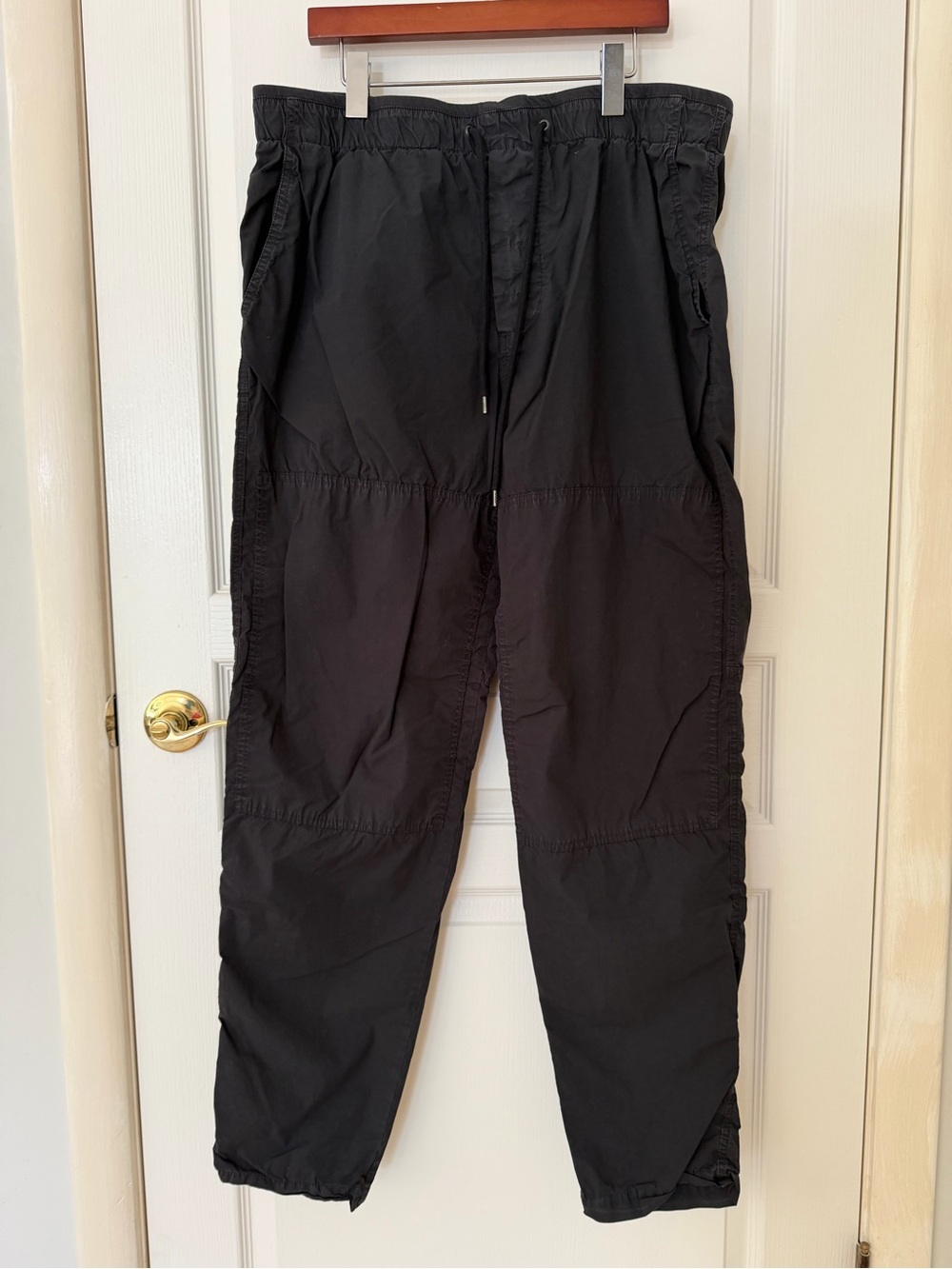 James Perse Men’s Oversized Knee Patch Pants Black Size 3